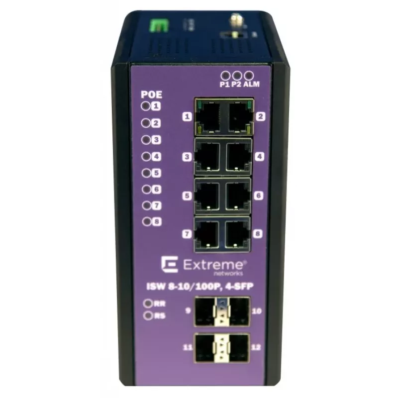 Extreme 8-PORT POE+ Gigabit W/ 4-PORT Sfp Temperatura pracy -40°C - +75°C