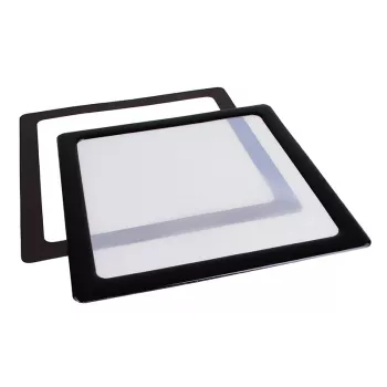 Filtr przeciwkurzowy DEMCiflex 120 mm, kwadratowy — czarny/biały