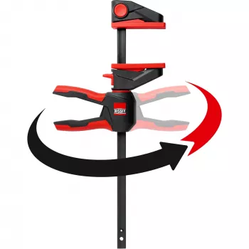 Zacisk jednoręczny Bessey EZ360-30 głębokość gardzieli 300 mm, rozwarcie 80 mm, czarny/czerwony