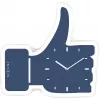 NeXtime zegar 5185bl Mini Thumbs Up, 20,5x21, ścienny, niebieski/srebrny