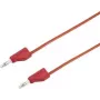 VOLTCRAFT Test Lead [Wtyk 4 mm - Wtyk 4 mm] 2 m Czerwony MSB-300 (MSB-300-2-czerwony)