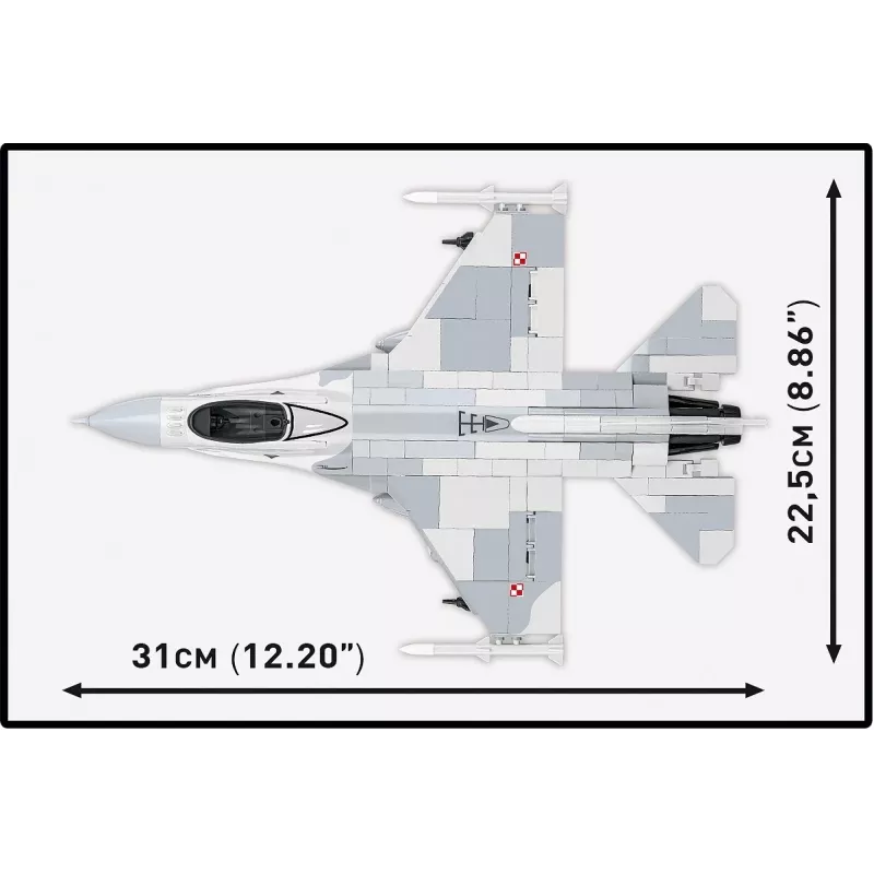 Zestaw konstrukcyjny Cobi F-16C Fighting Falcon — 463 elementy, model do sklejania w skali