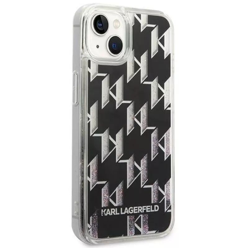 Karl Lagerfeld KLHCP14MLMNMK iPhone 14 Plus 6.7 hardcase czarny / czarny Liquid Glitter Monogram