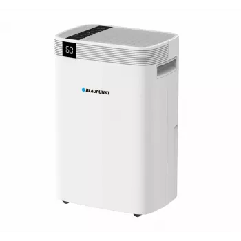 Osuszacz powietrza BLAUPUNKT ADH601 — zbiornik 2,5 l, 16 l/24h, 245 W, 48 dB, Wi‑Fi, do 20–40 m², biały