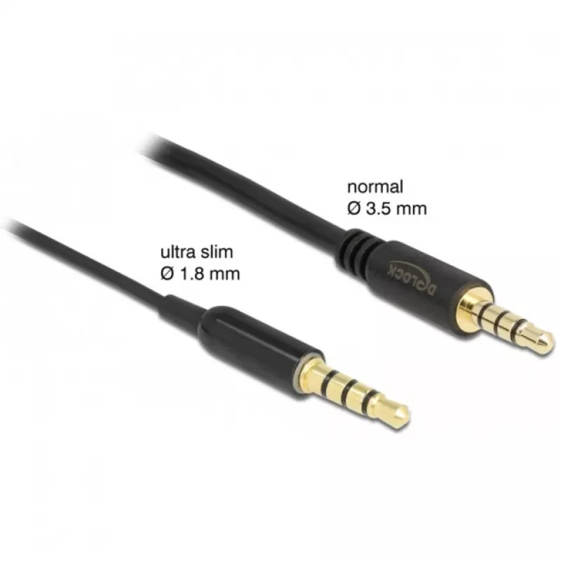 Kabel audio DeLOCK 66075 0,5 m 3,5 mm Czarny