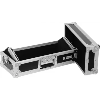 Pokrowiec na mikser Roadinger MCA-19-N 3HE czarny — skrzynia transportowa typu flight case na mikser rack 19 inch, wysokość 3U