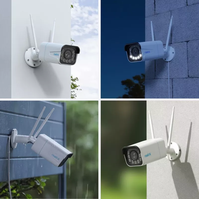 Reolink W430 - Kamera zewnętrzna 4K, Wi-Fi 6 nowej generacji, 5-krotny zoom optyczny, wykrywanie osób/pojazdów/zwierząt, kolorowe widzenie nocne