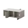 Stolik kawowy cama meble ALMA 100×55×55 cm, prostokątny beżowy blat, wykończenie kaszmirowe