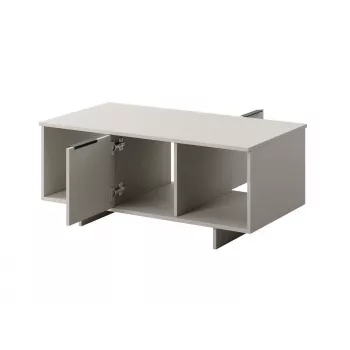 Stolik kawowy cama meble ALMA 100×55×55 cm, prostokątny beżowy blat, wykończenie kaszmirowe