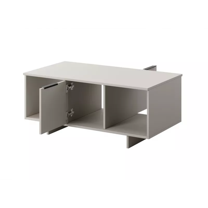 Stolik kawowy cama meble ALMA 100×55×55 cm, prostokątny beżowy blat, wykończenie kaszmirowe