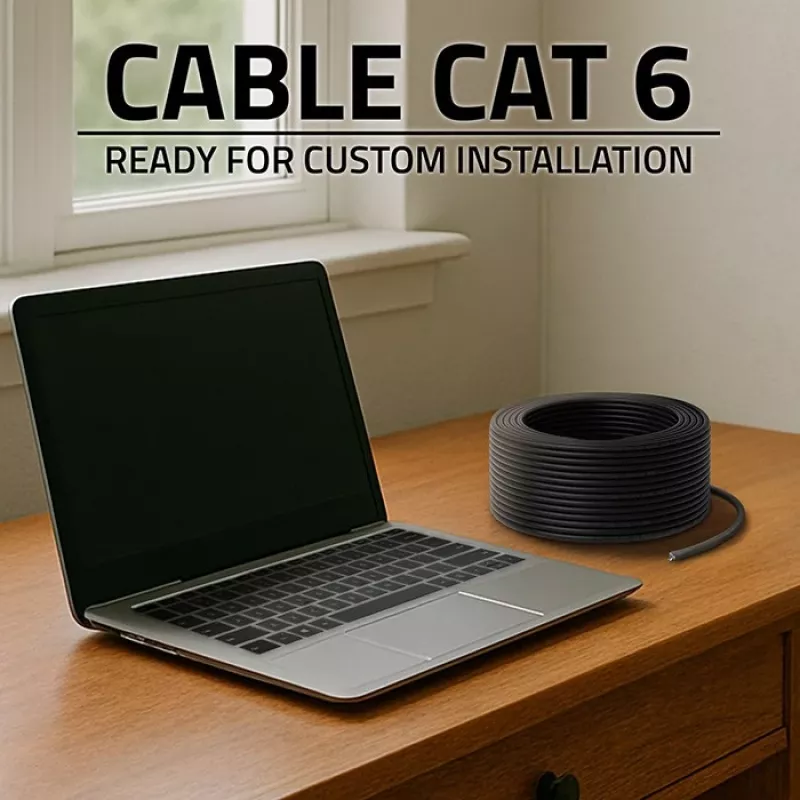 Kabel krosowy Ethernet QOLTEC CAT6 UTP, 50 m, czarny