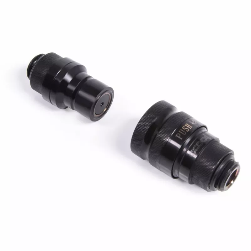 Eiszapfen Schnellverschlusskupplungsset G1/4 AG - Deep Black (schwarz (matt))