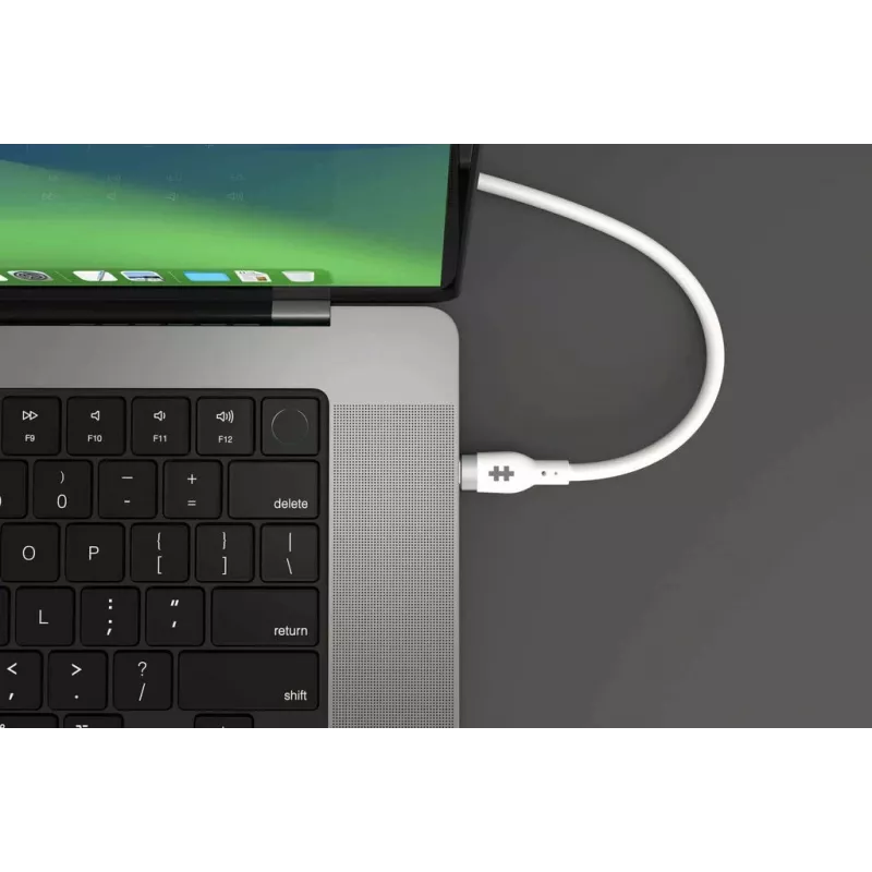 HYPER HyperJuice 240W Silikonowy Kabel USB-C na USB-C (0,9 m/1 m) - Biały