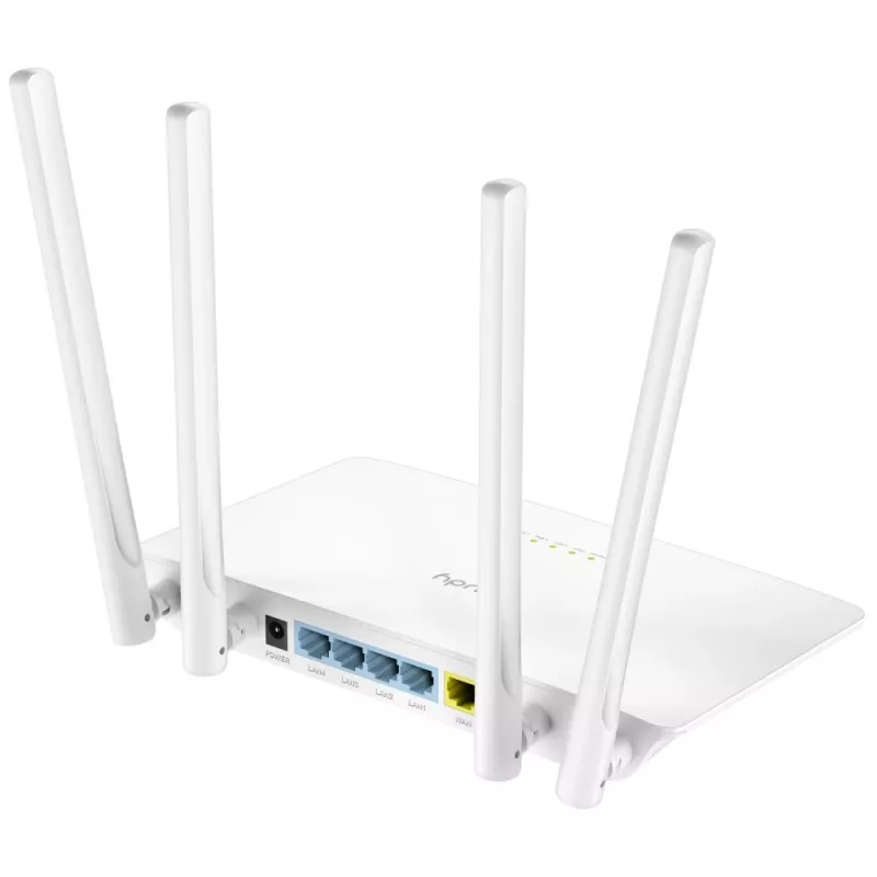 Router stołowy Cudy WR1200 Dwuzakresowy Wi‑Fi 5 (802.11ac) 867 Mbit/s, 4x RJ‑45 LAN, Biały
