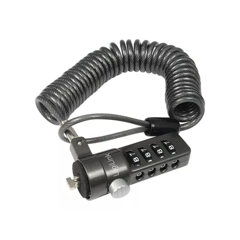 LogiLink NBS004 kabel Lock Czarny 1.8 M