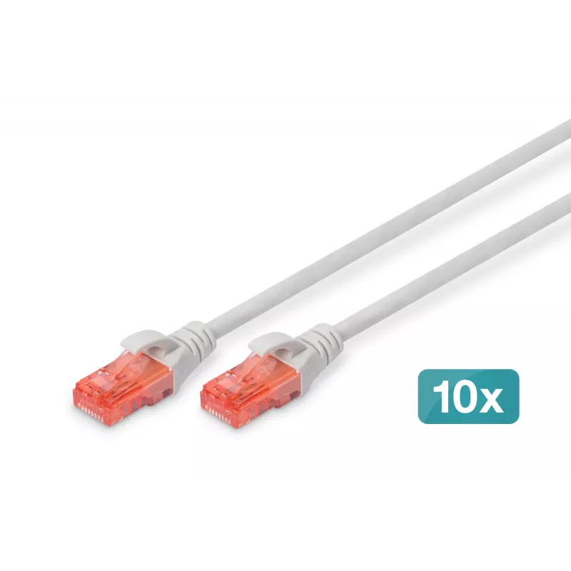 Patch Cord Digitus CAT 6 U/UTP LSZH 0.5m 10 szt.