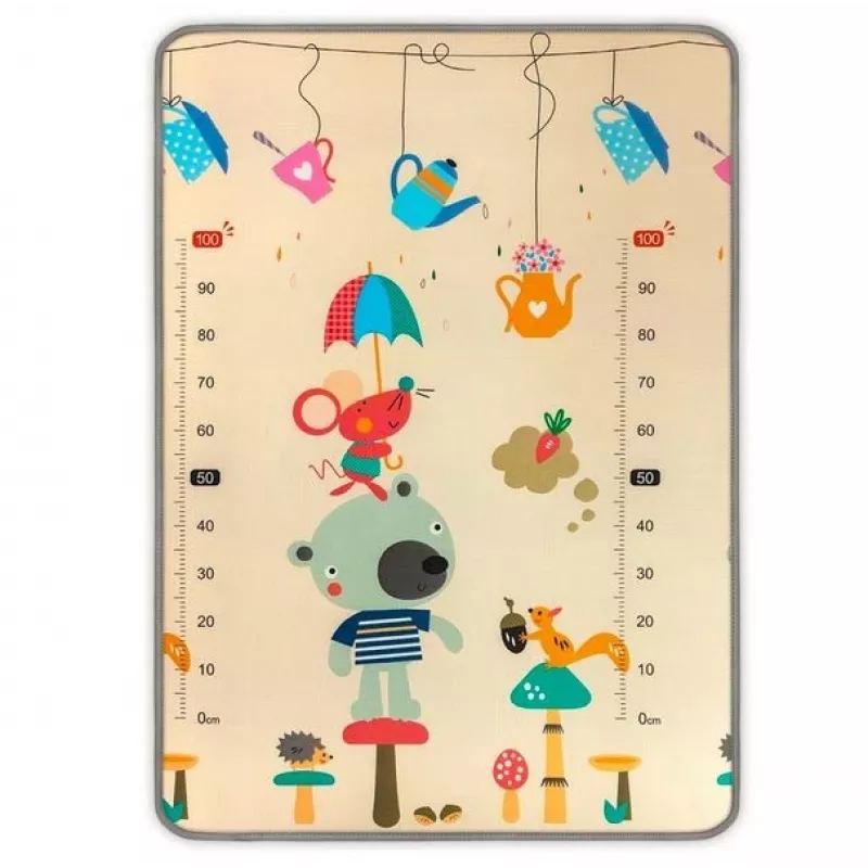 Mata piankowa Play Foam Mat milly mally model 4688 — zwijana mata do zabawy z nadrukiem misia i wieloryba