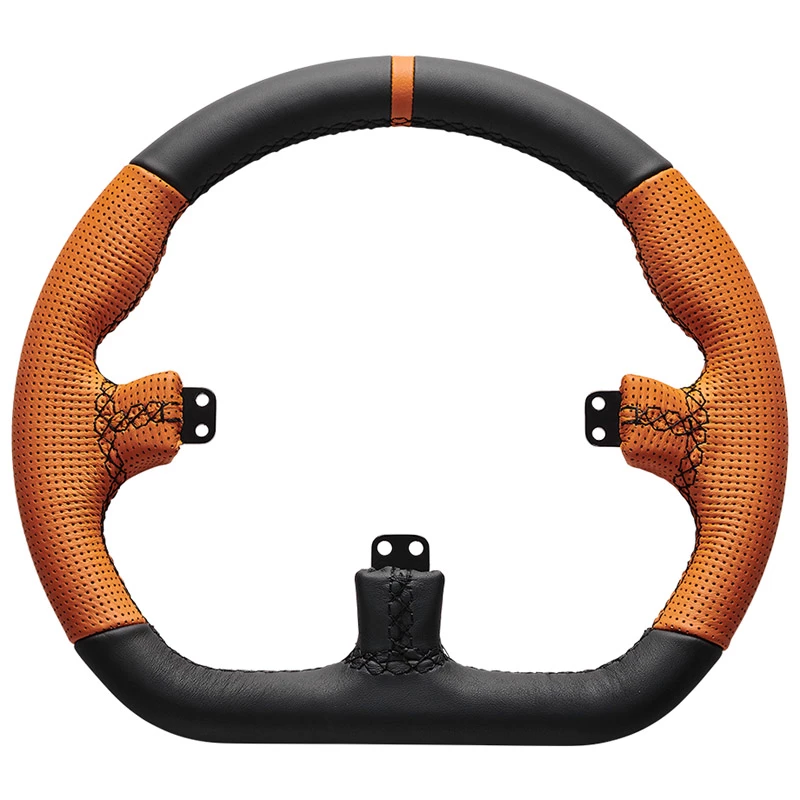 Kierownica do symulatora wyścigowego Asetek SimSports GT Rim Closed D skóra pomarańczowa
