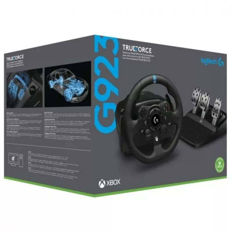Zestaw kierownicy i zmieniarki biegów LOGITECH G923 SE do Xbox Series X|S, Xbox One i PC – czarny – USB – PLUGCG – EMEA28i-935