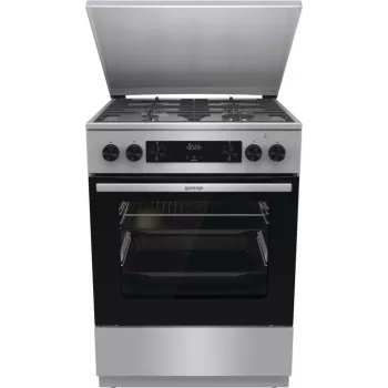 Gorenje GKS6C71XF Wolnostojąca kuchenka z piekarnikiem Srebrna