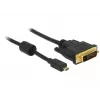 adapter kablowya wideo DeLOCK 83586 Micro-HDMI na DVI-D 2 m czarny