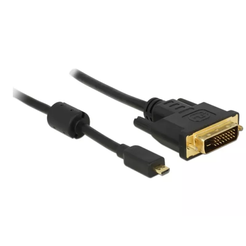 adapter kablowya wideo DeLOCK 83586 Micro-HDMI na DVI-D 2 m czarny