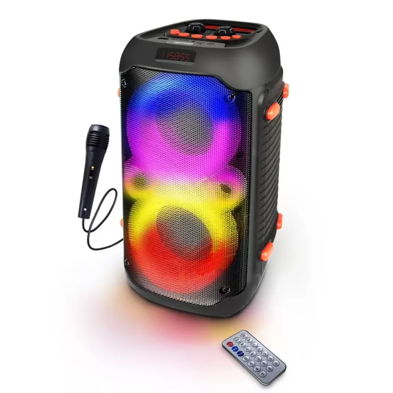 Głośnik Esperanza EP156 BT FM LED RGB KARAOKE Czarny 20W