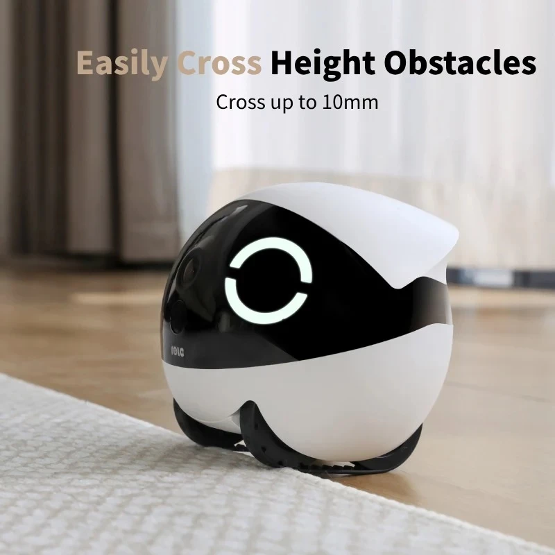 Robotyczny monitor zwierząt Enabot Rola Mini — Wi‑Fi, bateria 5000 mAh, 3 MP, pole widzenia 137°, biały/czarny