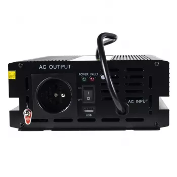 Przetwornica napięcia zielony Cell INV07, DC 12 V na AC 230 V, 300 W, 50 Hz, wtyczka typu C, czarna