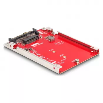 DeLOCK 2,5-calowy konwerter U.3 SFF-8639 na M.2 NVMe Key M 7 mm Czerwony
