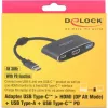 DeLOCK - Zewnętrzny adapter wideo - VL101 - USB-C 3,1 - HDMI - Szary - retail (62991)