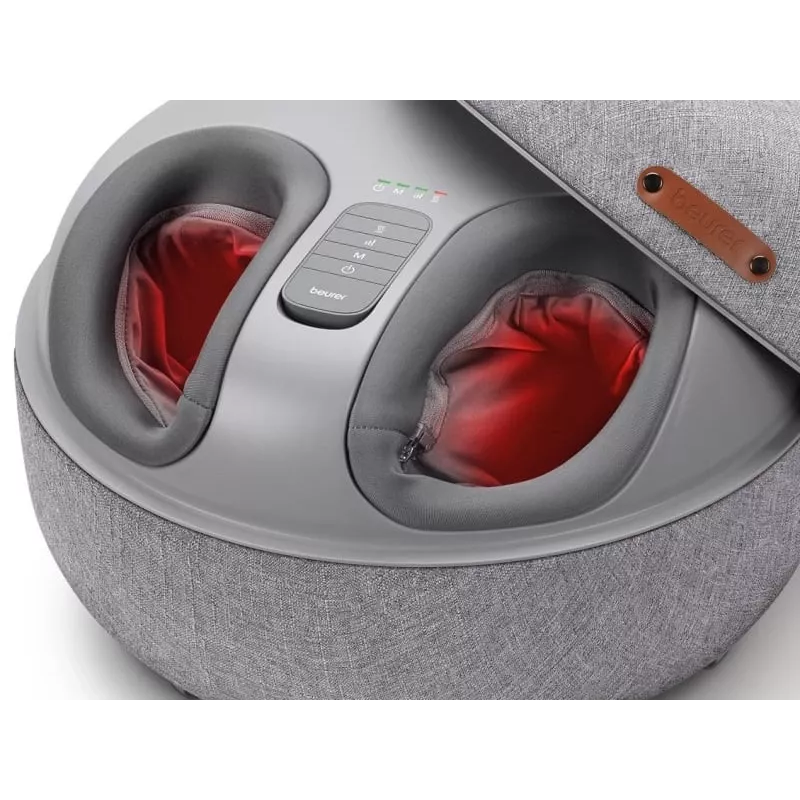 Masażer do stóp Beurer Shiatsu FM 120 2-w-1 szary — elektryczny masażer stóp i kostek, rolki shiatsu, regulowana intensywność