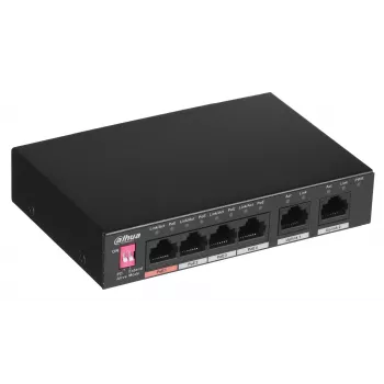 Dahua Technology PFS3006-4ET-60 niezarządzalny przełącznik L2 Fast Ethernet (10/100) Power over Ethernet (PoE) czarny