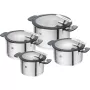 ZWILLING SIMPLIFY 66870-004-0 Zestaw garnków Stal nierdzewna 4 szt. Srebrny Czarny