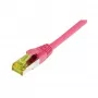 Kabel krosowy RJ45, CAT6A 500 MHz, 7,5 m, magenta, S-STP (S/FTP), TPE/LSZH (Ultraflex), AWG26, z kablem surowym kat. 7, Synergy 21 (S217706)