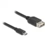 Kabel DeLOCK 81518 USB 2.0 1 m Micro-USB B – USB A Czarny
