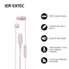 Sony IER-EX15C Zestaw słuchawkowy Przewodowy Douszny Rozmowy/Muzyka USB Type-C Różowy