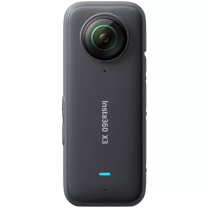 Kamera sportowa Insta360 X3 — 72 MP, 5K Ultra HD (5760×2880), 100 kl./s, CMOS, Wi‑Fi, wbudowany wyświetlacz, MicroSD, 0,508 kg, czarna