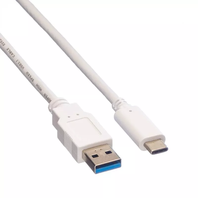 VALUE - Kabel USB - USB 3.0 (M) na USB typu C (M) - 5 V - 900 mA - 50 cm - Biały (11.99.9010)
