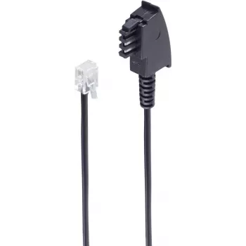 telephone kabel ShiverPeaks BS70000-3 3 m Czarny TAE F RJ-11