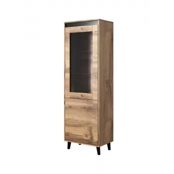 Szafka stojąca cama meble NORD 60×38×182,5 cm dąb wotan/antracyt
