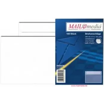 Koperta MAILmedia Briefumschlag offsetowa biała DL samoklejąca 72 g/m²