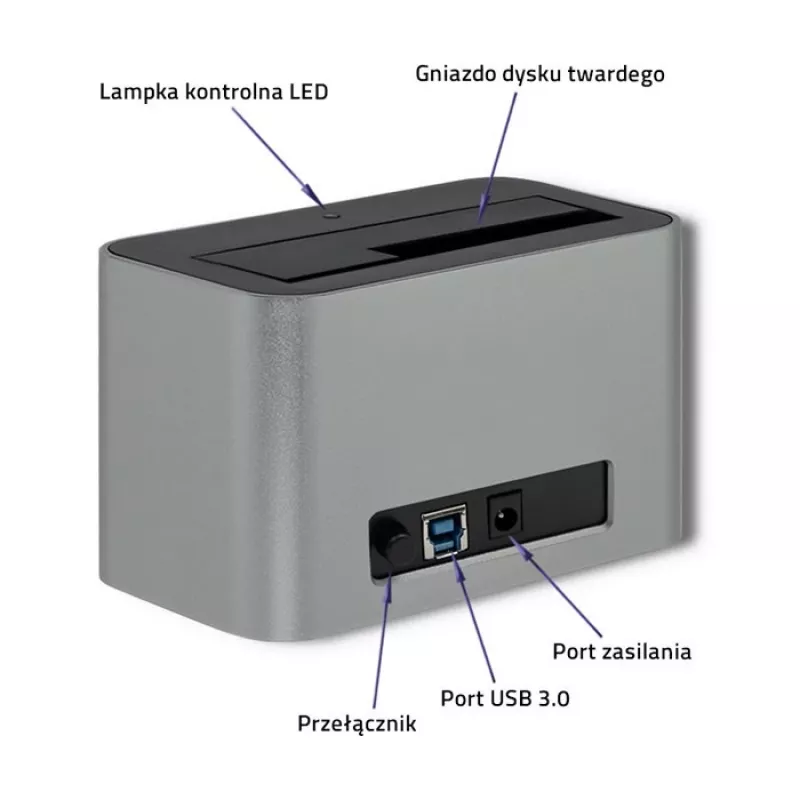 Qoltec 5315 Docking station HDD/SSD | 2.5/3.5 SATA | USB 3.0