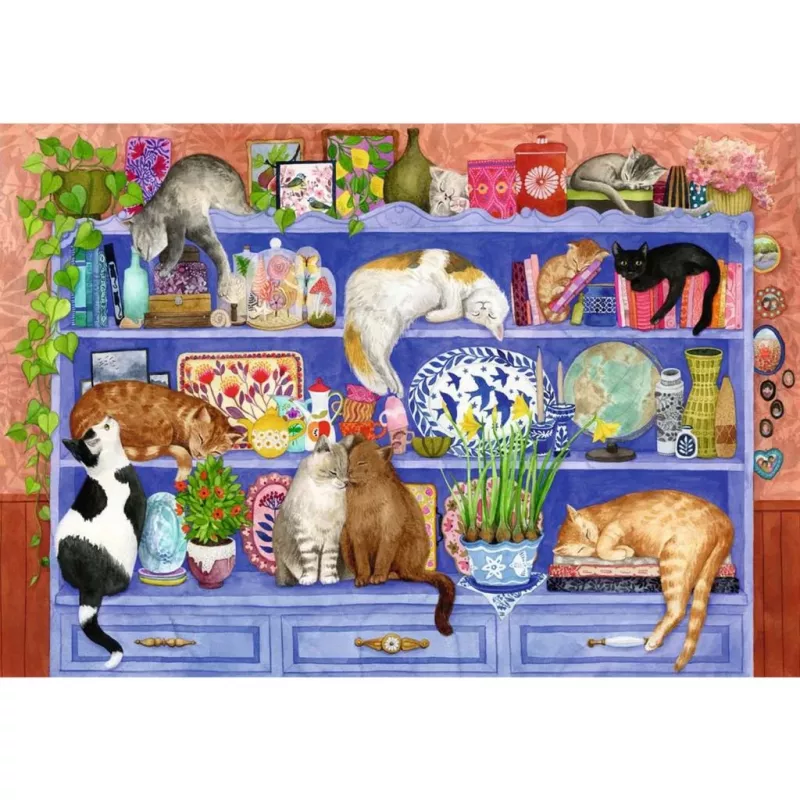 Puzzle Ravensburger Feel Well & Puzzle Koty na półce — 200 elementów
