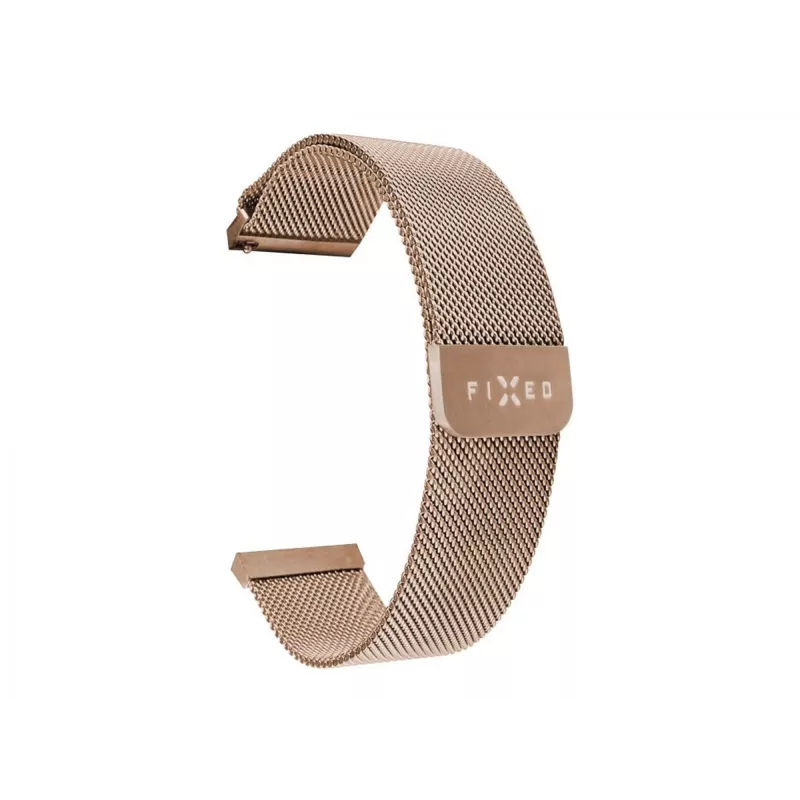 Pasek do zegarka FIXED Mesh Strap Fixed 18mm stal nierdzewna szybkozłączka złoty
