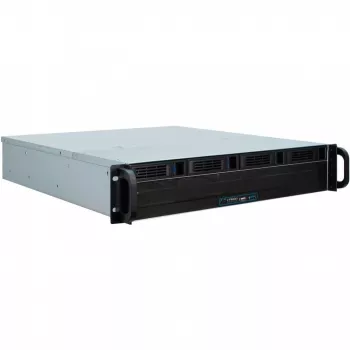 Server Case Inter-Tech 2U 2404L Rack Czarny, szary