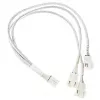 Kabel rozdzielacz PWM wentylatora Kolink PGW-AC-KOL-160, 35 cm w oplocie biały, rozdzielacz 1-do-2 PWM