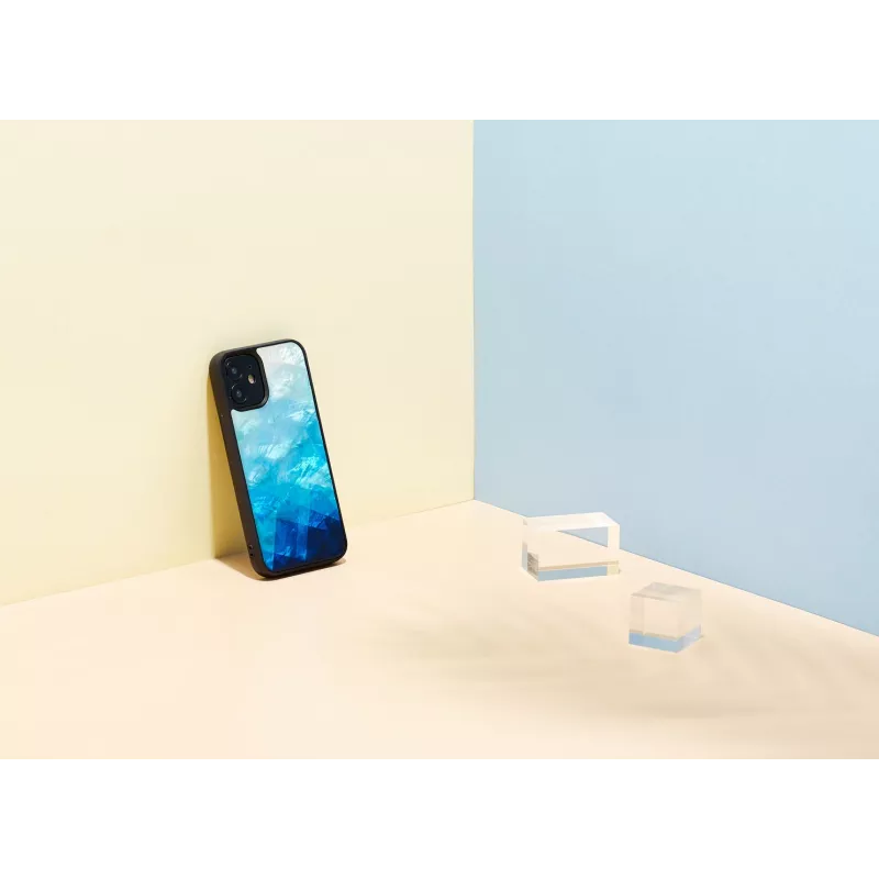 Etui ochronne iKins do Apple iPhone 12 mini — niebieski lake z czarnymi akcentami