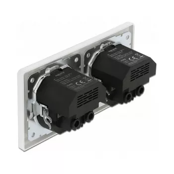 Gniazdko ścienne DeLOCK 2-krotne z 4 portami USB 2 x 2,8 A