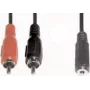 Kabel audio e+p B 132 1,5 m 2xRCA 3,5 mm czarny